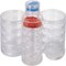 The Beadsmith – Stack Jar 4-Piece Assortment – 2 x 4 Stack, 1 x 5 Stack, 1 x 6 Stack, Pill containers, Empty Pot Jars, refillable Cosmetic containers, Small Plastic Organizers